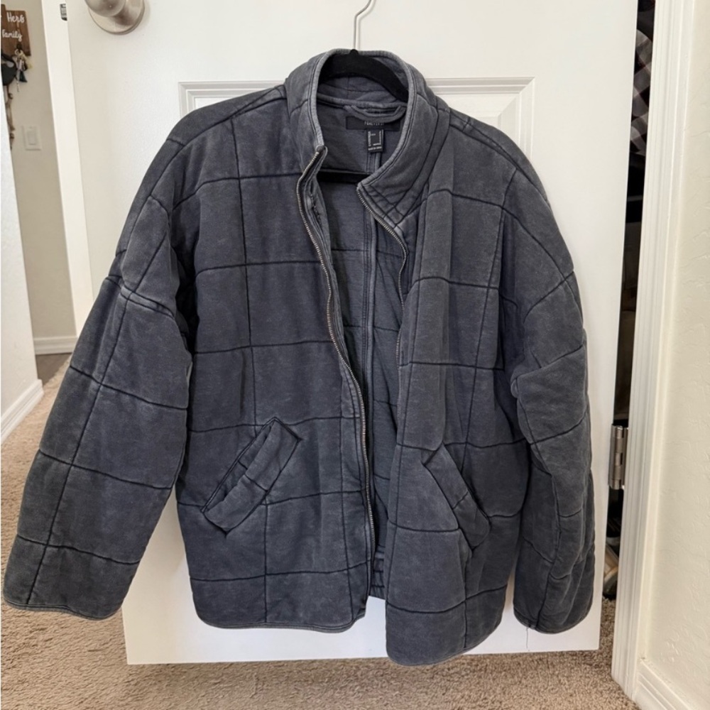 Forever 21 Gray Quilted Jacket